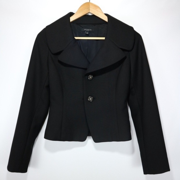 NWT Ann Taylor Black Blazer & Embellished Buttons - Picture 1 of 7